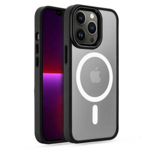 TECH-PROTECT MAGMAT MAGSAFE Iphone 14 PRO  Przezroczysty z czarną ramką