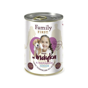 FAMILY FIRST Junior indyk z marchewką 400g
