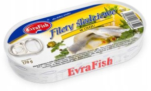 EvraFish FILETY ŚLEDZIOWE w Oleju 170g