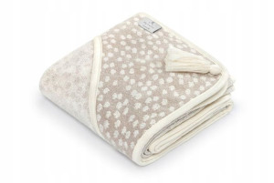 Bambusowy ręcznik light beige - boho dots MY MEMI