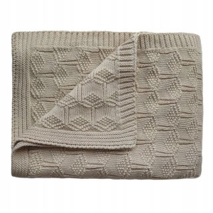 Ażurowy Kocyk Otulacz MUSHIE Honeycomb Beige