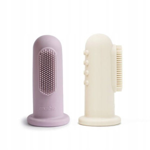 Szczoteczki na palec Mushie Soft Lilac Ivory 2szt.