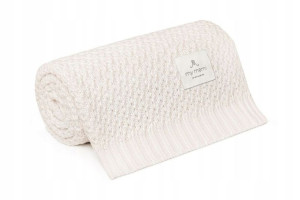 Bambusowy kocyk cream 80x100 - chain MY MEMI