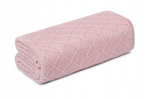 Lekki Kocyk Otulacz 90x90 MY MEMI Powder Pink
