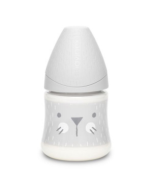 Butelka Suavinex Hygge Kotek 150ml Szary Wolny 0+