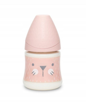 Butelka Suavinex Hygge Kotek 150ml Różowy Wolny 0+