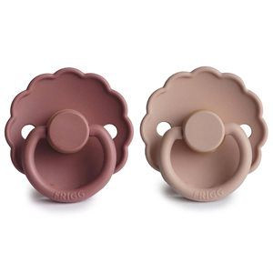Smoczek Daisy 2-Pack Blush/Woodchuck - Roz 1 Frigg