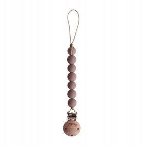 Zawieszka do smoczka koralikowa MUSHIE Halo Mauve