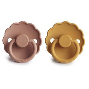 Smoczek Daisy 2-Pack Honey/Rose - Rozmiar 1 Frigg