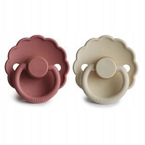 Smoczek Daisy 2-Pack Cream/Blush - Rozmiar 1 Frigg
