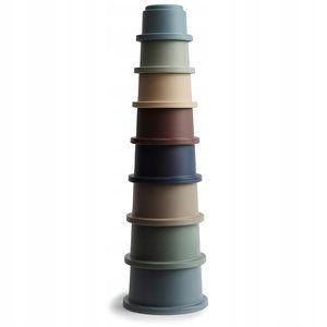 Wieża z kubeczków Mushie Stacking Tower FOREST