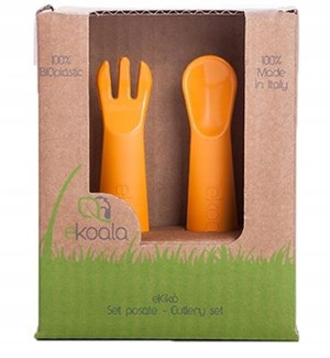 Sztućce dla dzieci 2szt. Orange BIOplastik eKoala