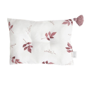 Poduszka bambusowa -Dirty Pink Leaves 25x35cm BOLO