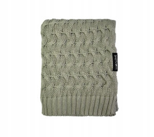 Kocyk bambusowy szarlotka - khaki Lullalove 80x100