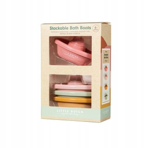 Zestaw 4 łódeczek do kąpieli Little Dutch pink
