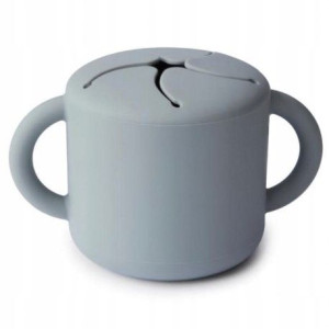 Kubek niewysypek Mushie Snack Cup Stone szary