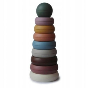 Piramidka Sensoryczna Ring Tower Rustic Mushie