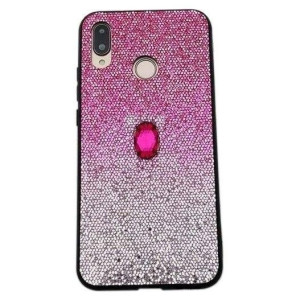 Etui Bumper Stone Glitter Samsung A40  Różowy