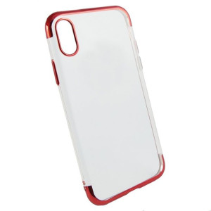 Etui nakładka Clear Case Samsung A50  Przezroczysyty z Czerwonym Paskiem