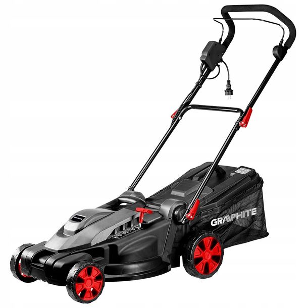 Kosiarka elektryczna do trawy mocna 2000W szerokość koszenia 430mm GRAPHITE