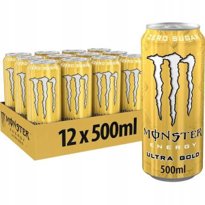 MONSTER ENERGY DRINK Ultra GOLD Napój 500ml x 12