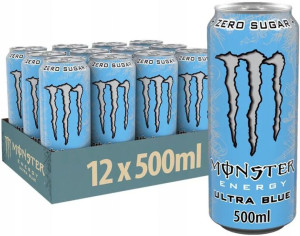 MONSTER ENERGY Ultra Blue Zero Napój 500ml x12