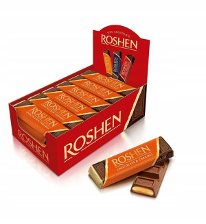 Roshen BATON KARMELOWY w CZEKOLADZIE 30szt x 40g