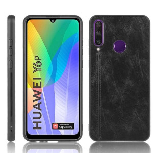Etui Bumper  Skórzana nakładka Hybrid case Huawei Y5p  Czarny