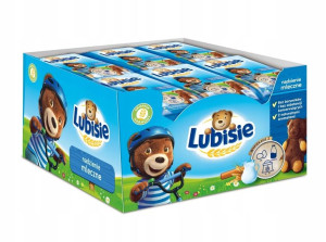 Ciastka Lubisie MLECZNE Nadzienie Biszkopt 24 SZT