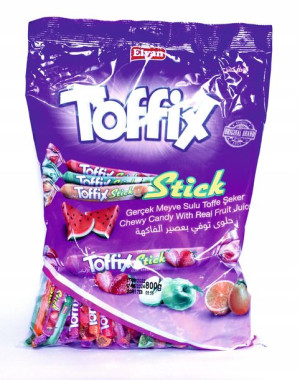 CUKIERKI Elvan TOFFIX STICK SUGUSY Owocowe 800g