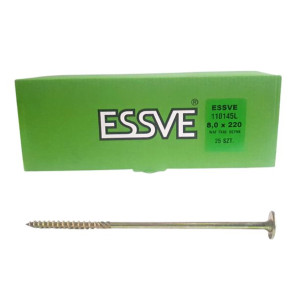 Wkręt Do Drewna Waf Z Dużym Łbem 8,0x220mm Tx40 Ocynk