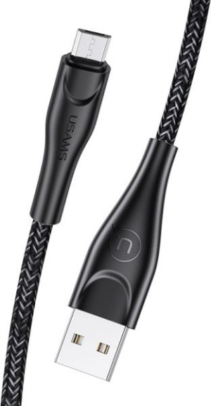 Kabel pleciony USAMS U41 microUSB 2m 2A czarny/black SJ396USB01 Fast Charge