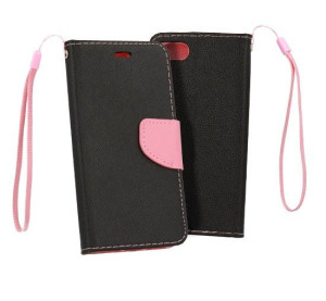 Etui Portfel Huawei Mate 20  Czarny/Różowy