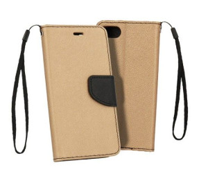 Etui Portfel Huawei P30 pro  Złoty zCzarnym