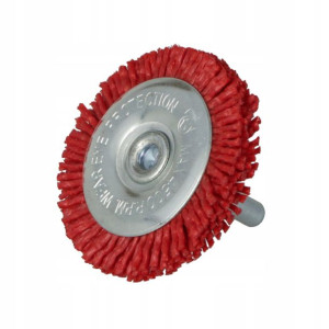 Szczotka Tarczowa Z Trzpieniem Nylon 100mm Ścierna