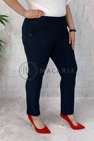 Spodnie Cygaretki Eleganckie D&A Granatowe Wzór 44/2XL