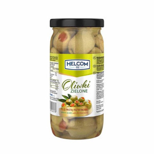 Helcom Oliwki zielone drylowane z pastą paprykową 240g