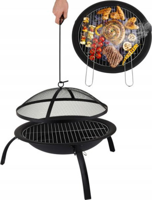 Palenisko Ogrodowe Grill 2w1+pokrywa+ruszt+gratis