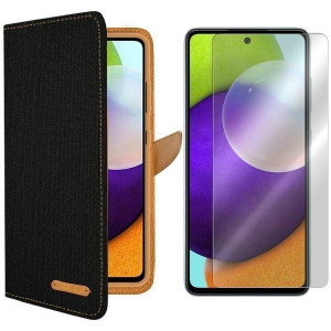 Etui Do Samsung Galaxy A52 Fancy Canvas + Szkło 9h