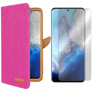 Etui Do Samsung Galaxy S20 Fancy Canvas + Szkło 9h