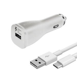Ładowarka Samochodowa Samsung Car Adapter Fast Charger + Kabel Usb-c Biała