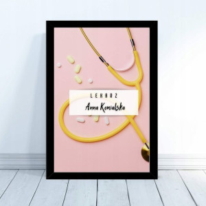 Personalizowany Plakat dla Lekarza 30x40cm prezent