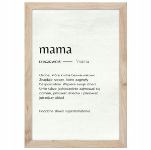 Plakat "Mama - definicja" 30x40 cm Mama