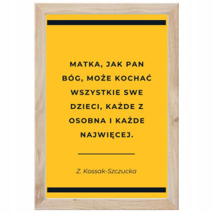 Plakat "Matka, jak Pan Bóg" 30x40cm