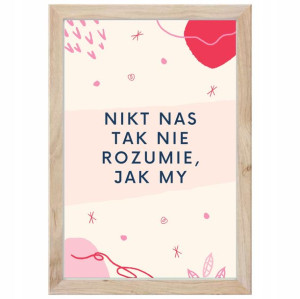 Plakat 'Nikt nas nie rozumie' w ramie 30x40cm rama