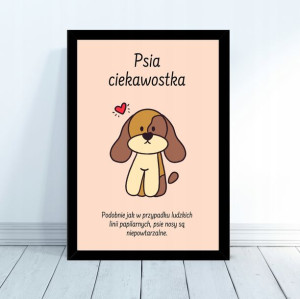Plakat 'Psia Ciekawostka' w ramie 30x40cm rama