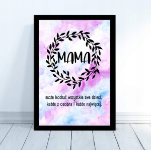 Plakat Mama Miłość Dzieci Dom 30x40cm prezent