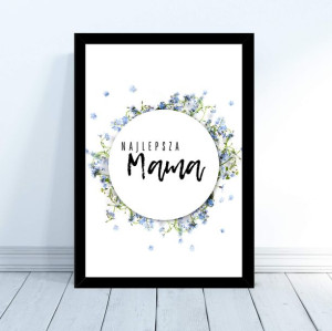 Plakat Mama Miłość Kwiaty Kobieta 30x40cm prezent