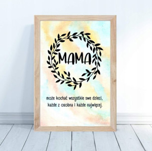 Plakat Mama Miłość Macierzyństwo 30x40cm prezent
