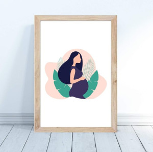 Plakat Mama prezent dla młodej mamy 30x40cm ciąża